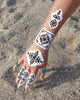 Kit "Aztec mână" tatuaje temporare cu henna și șabloane
